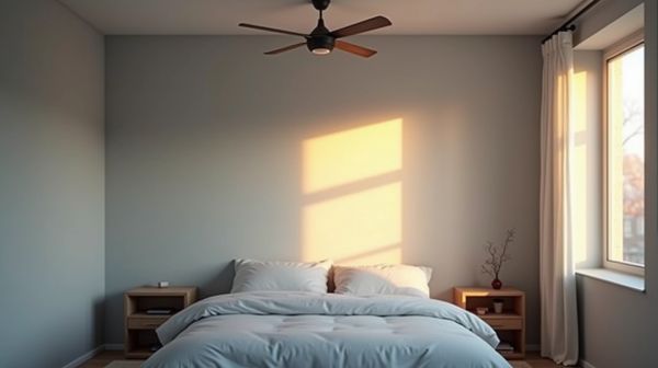 Un ventilateur de plafond dans la chambre : silence et confort de nuit